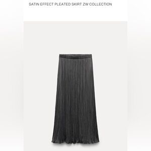 Zara Elegant Black Pleated Skirt